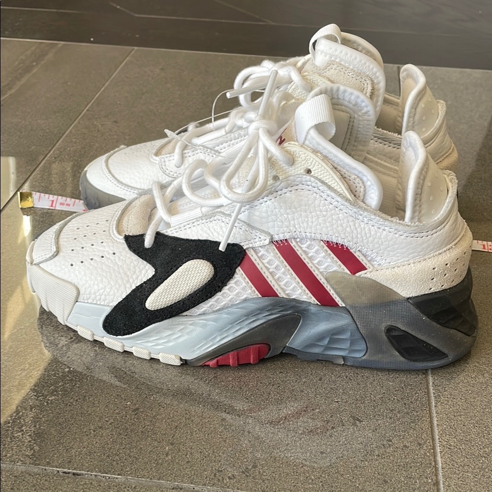 Adidas White and Red Athletic Shoes